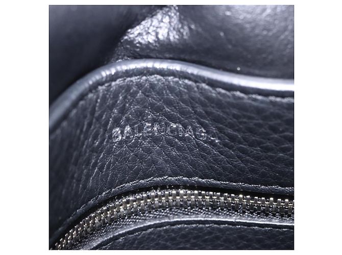 Borsa a mano BALENCIAGA Everyday XXS in pelle 2way Bianco Argento 551815 Auth 204853A - vista 19
