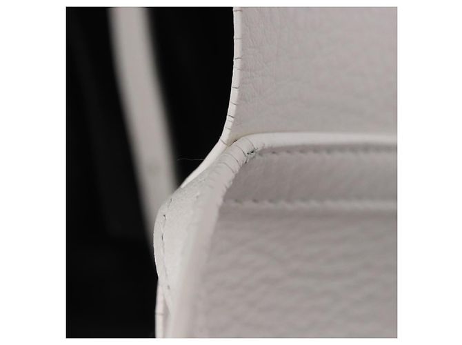 Borsa a mano BALENCIAGA Everyday XXS in pelle 2way Bianco Argento 551815 Auth 204853A - vista 26