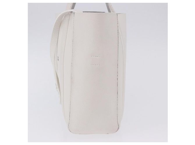 Borsa a mano BALENCIAGA Everyday XXS in pelle 2way Bianco Argento 551815 Auth 204853A - vista 4