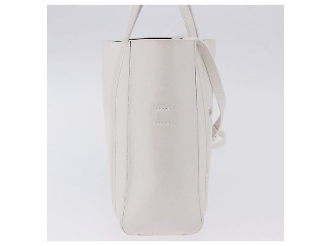 Borsa a mano BALENCIAGA Everyday XXS in pelle 2way Bianco Argento 551815 Auth 204853A - vista 5
