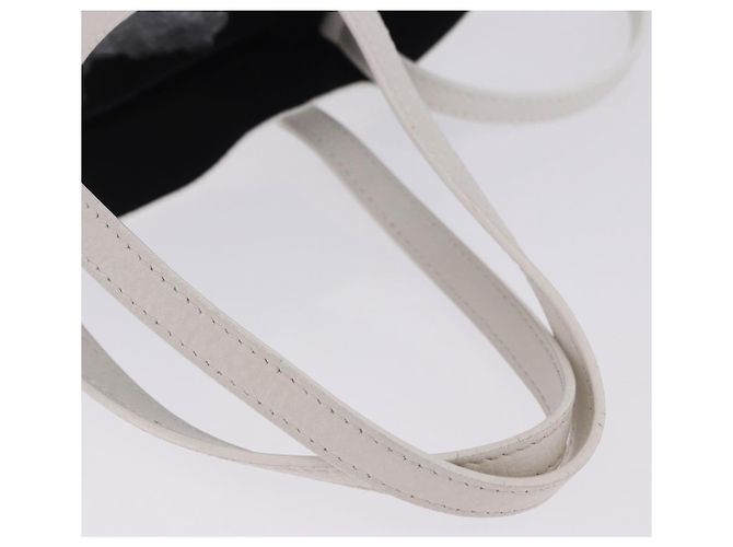 Borsa a mano BALENCIAGA Everyday XXS in pelle 2way Bianco Argento 551815 Auth 204853A - vista 7