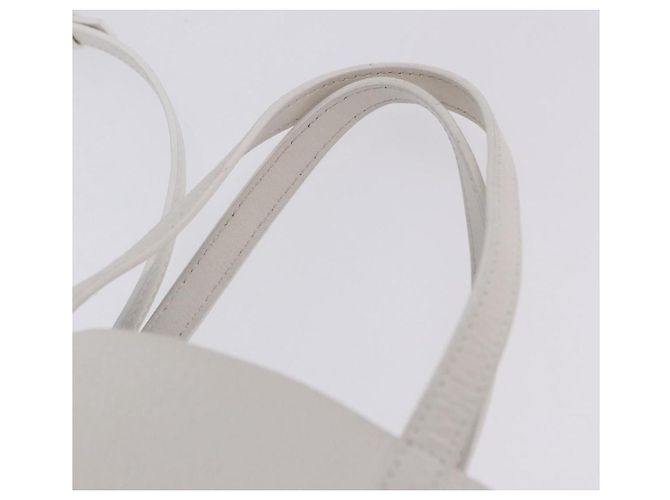 Borsa a mano BALENCIAGA Everyday XXS in pelle 2way Bianco Argento 551815 Auth 204853A - vista 8