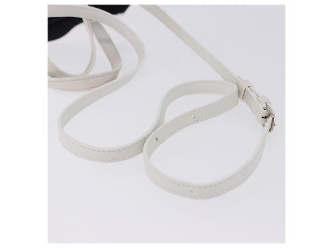 Borsa a mano BALENCIAGA Everyday XXS in pelle 2way Bianco Argento 551815 Auth 204853A - vista 9