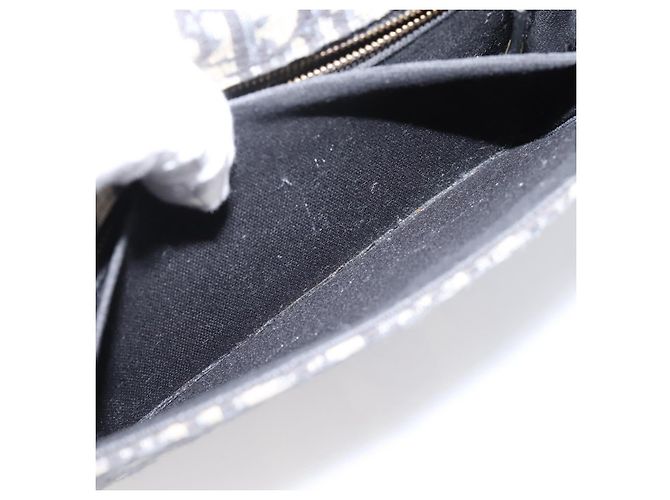Borsa Christian Dior Trotter Canvas Oblique 30 Montaigne Navy Gold Auth LN131A D'oro Blu navy - vista 25