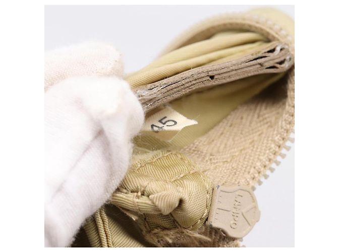 Bolsa de Ombro PRADA Nylon Beige Silver Auth ar14195 Prata Bege - vista 12