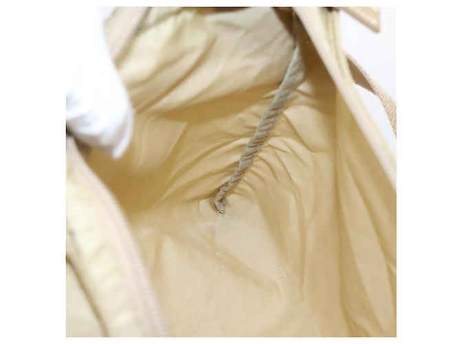Bolsa de Ombro PRADA Nylon Beige Silver Auth ar14195 Prata Bege - vista 20