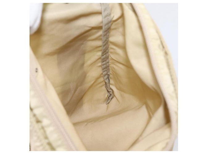 Bolsa de Ombro PRADA Nylon Beige Silver Auth ar14195 Prata Bege - vista 21
