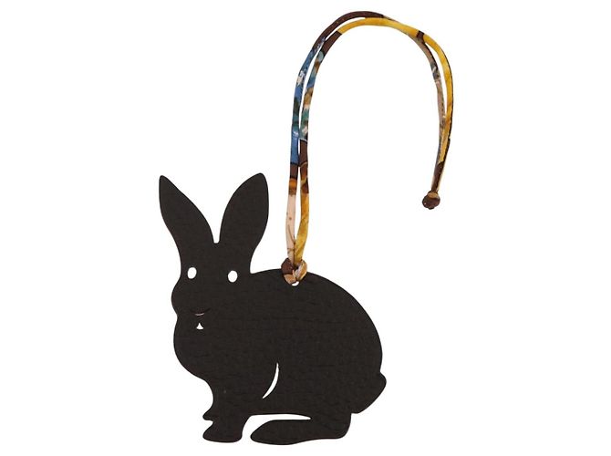 Hermès HERMES Petit Ash Rabbit PM Bag Charm Leder Brown Auth 204795M Braun - Ansicht 3