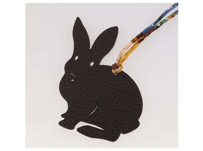 Hermès HERMES Petit Ash Rabbit PM Bag Charm Leder Brown Auth 204795M Braun - Ansicht 5