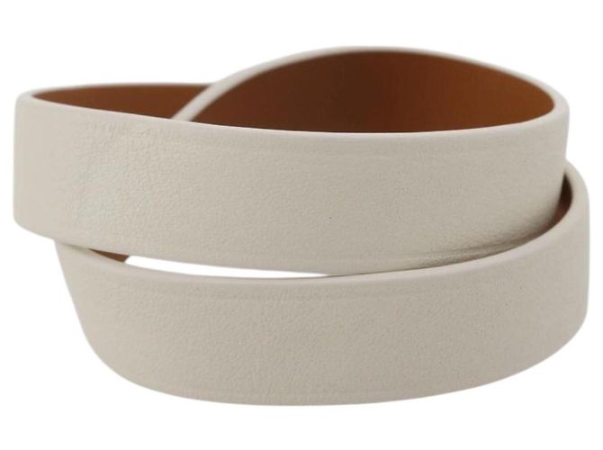 Bracciale Christian Dior Pelle Oro Bianco Auth 204946M D'oro - vista 3