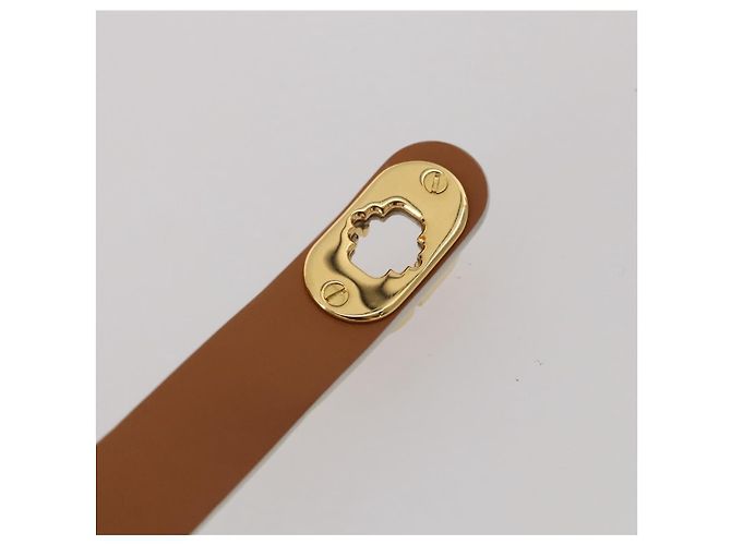 Bracciale Christian Dior Pelle Oro Bianco Auth 204946M D'oro - vista 7