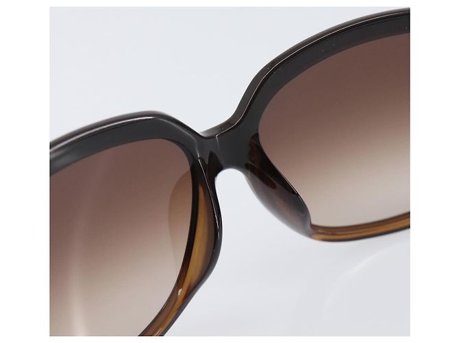 Occhiali da sole Christian Dior plastica Dark Brown Gold Tone Auth BA15592V Marrone scuro - vista 12