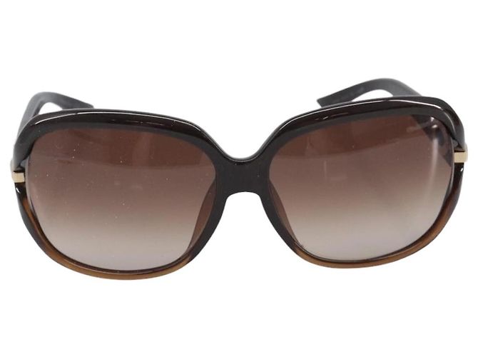 Occhiali da sole Christian Dior plastica Dark Brown Gold Tone Auth BA15592V Marrone scuro - vista 2
