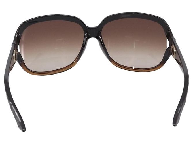 Occhiali da sole Christian Dior plastica Dark Brown Gold Tone Auth BA15592V Marrone scuro - vista 3