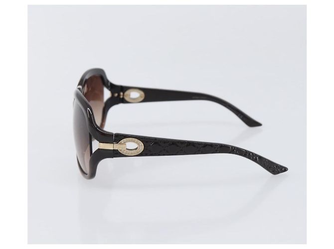 Occhiali da sole Christian Dior plastica Dark Brown Gold Tone Auth BA15592V Marrone scuro - vista 4