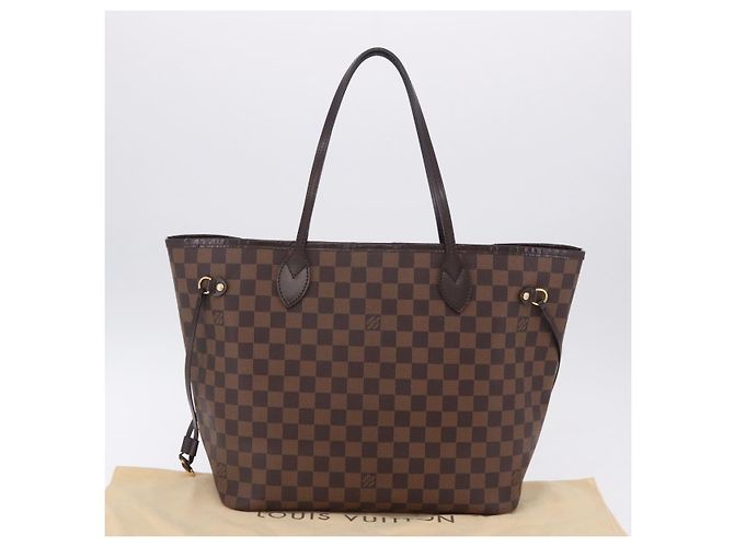 Borsa Tote LOUIS VUITTON Damier Ebene Neverfull MM N51105 LV Auth 204128V - vista 12