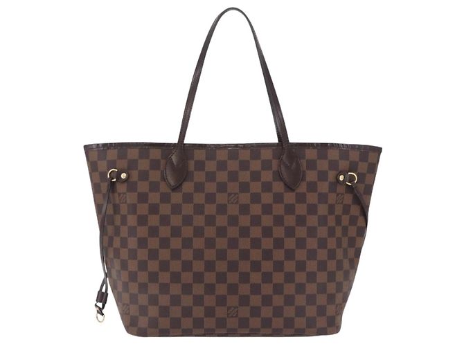 Borsa Tote LOUIS VUITTON Damier Ebene Neverfull MM N51105 LV Auth 204128V - vista 13