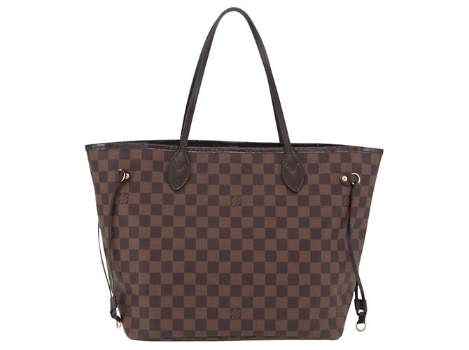 Borsa Tote LOUIS VUITTON Damier Ebene Neverfull MM N51105 LV Auth 204128V - vista 2