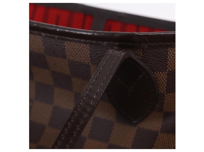 Borsa Tote LOUIS VUITTON Damier Ebene Neverfull MM N51105 LV Auth 204128V - vista 20