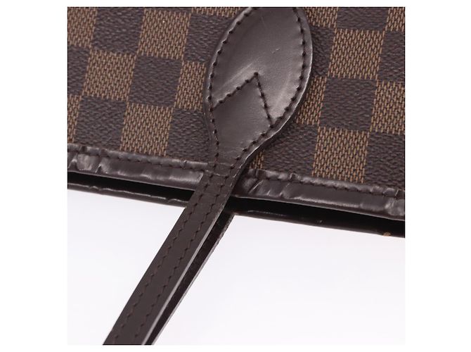 Borsa Tote LOUIS VUITTON Damier Ebene Neverfull MM N51105 LV Auth 204128V - vista 22