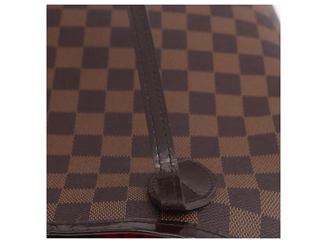 Borsa Tote LOUIS VUITTON Damier Ebene Neverfull MM N51105 LV Auth 204128V - vista 24