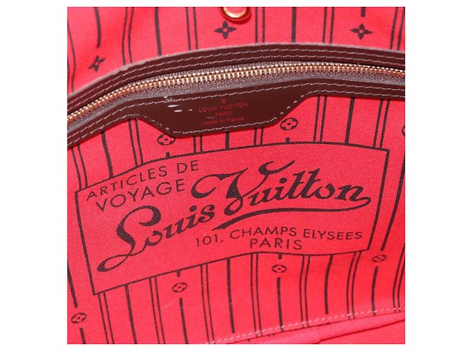 Borsa Tote LOUIS VUITTON Damier Ebene Neverfull MM N51105 LV Auth 204128V - vista 28