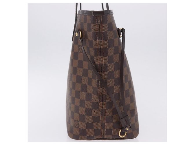 Borsa Tote LOUIS VUITTON Damier Ebene Neverfull MM N51105 LV Auth 204128V - vista 3