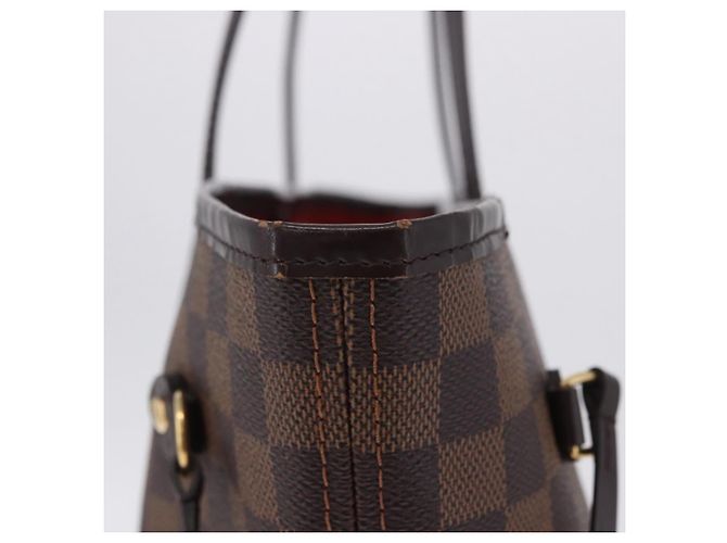Borsa Tote LOUIS VUITTON Damier Ebene Neverfull MM N51105 LV Auth 204128V - vista 4