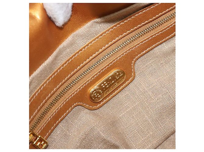 Borsa a tracolla FENDI Mamma Baguette in pelle con perline Viola Oro Auth 194784SM D'oro Porpora - vista 23