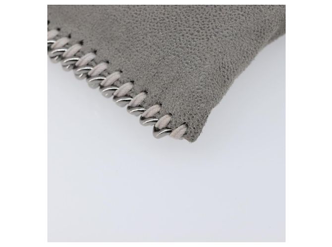 Stella Mc Cartney Stella MacCartney Falabella Micro Chain Shoulder Pouch Polyester Auth 202846V Marrone Argento - vista 14