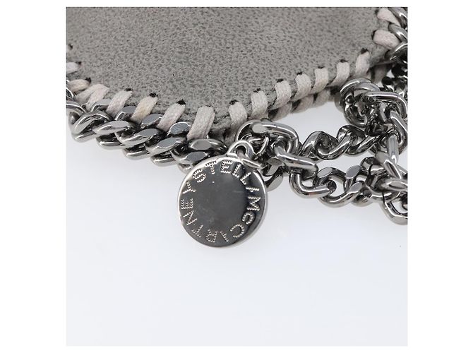 Stella Mc Cartney Stella MacCartney Falabella Micro Chain Shoulder Pouch Polyester Auth 202846V Marrone Argento - vista 17