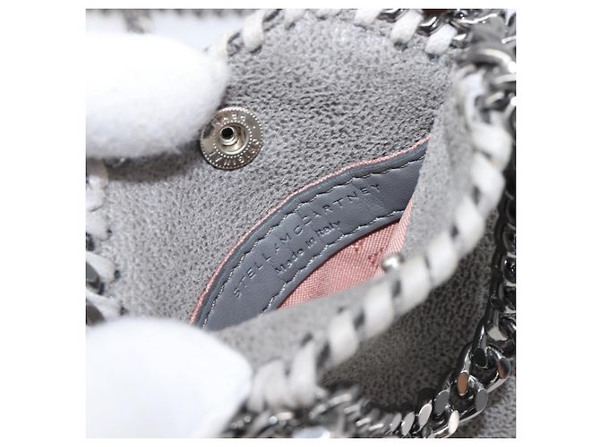 Stella Mc Cartney Stella MacCartney Falabella Micro Chain Shoulder Pouch Polyester Auth 202846V Marrone Argento - vista 18