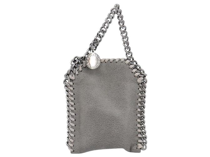 Stella Mc Cartney Stella MacCartney Falabella Micro Chain Shoulder Pouch Polyester Auth 202846V Marrone Argento - vista 2