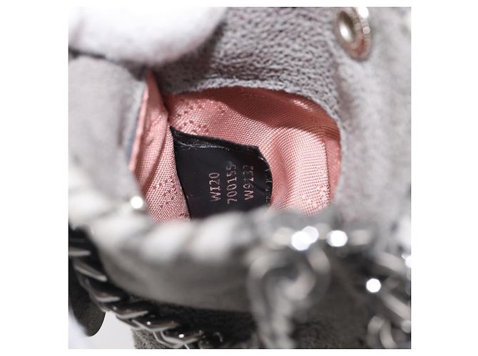 Stella Mc Cartney Stella MacCartney Falabella Micro Chain Shoulder Pouch Polyester Auth 202846V Marrone Argento - vista 23