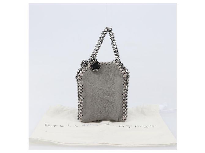 Stella Mc Cartney Stella MacCartney Falabella Micro Chain Shoulder Pouch Polyester Auth 202846V Marrone Argento - vista 25