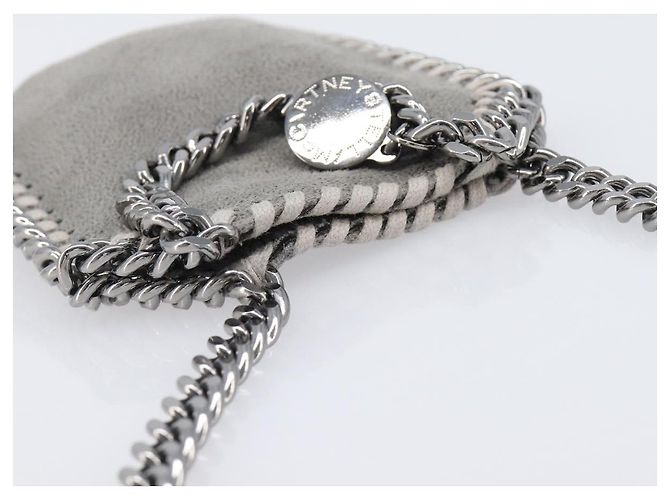 Stella Mc Cartney Stella MacCartney Falabella Micro Chain Shoulder Pouch Polyester Auth 202846V Marrone Argento - vista 6