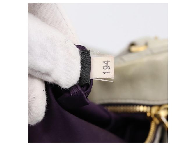 Borsa a mano arricciata Miu Miu in pelle 2way Grigio Oro Auth LN169 Marrone D'oro - vista 12