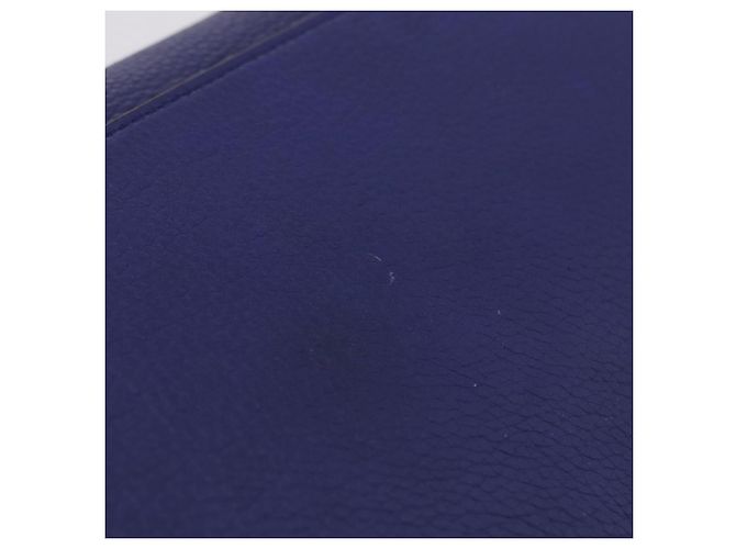 Céline Borsa a mano CELINE Trapeze in pelle scamosciata 2way Blu Oro Auth 203775A D'oro - vista 16