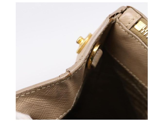 Borsa a mano PRADA Galleria Saffiano 2way Beige Gold Auth 204152A D'oro - vista 11