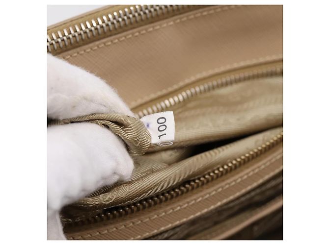 Borsa a mano PRADA Galleria Saffiano 2way Beige Gold Auth 204152A D'oro - vista 12