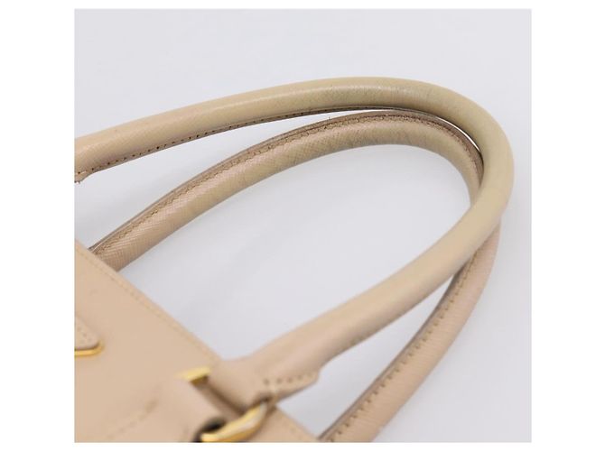 Borsa a mano PRADA Galleria Saffiano 2way Beige Gold Auth 204152A D'oro - vista 14