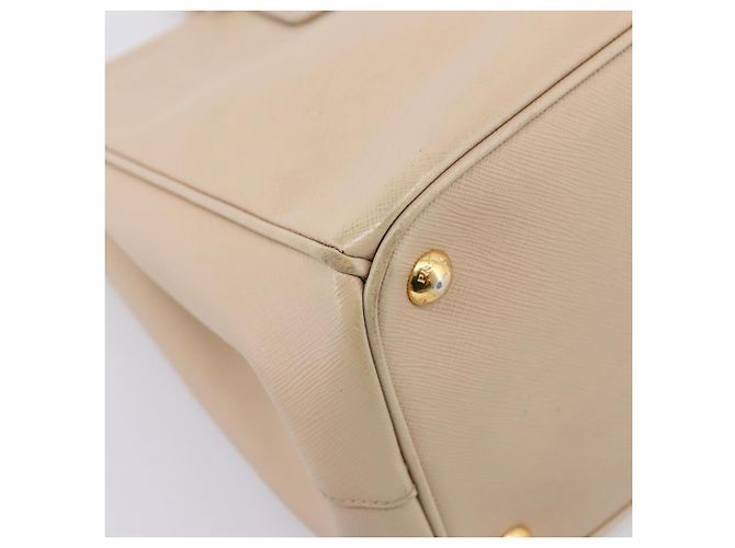 Borsa a mano PRADA Galleria Saffiano 2way Beige Gold Auth 204152A D'oro - vista 16