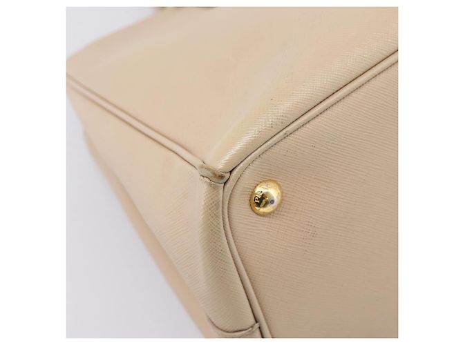 Borsa a mano PRADA Galleria Saffiano 2way Beige Gold Auth 204152A D'oro - vista 18