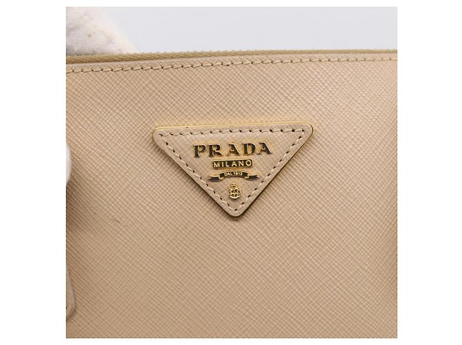 Borsa a mano PRADA Galleria Saffiano 2way Beige Gold Auth 204152A D'oro - vista 19