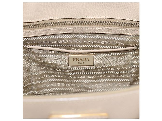 Borsa a mano PRADA Galleria Saffiano 2way Beige Gold Auth 204152A D'oro - vista 20