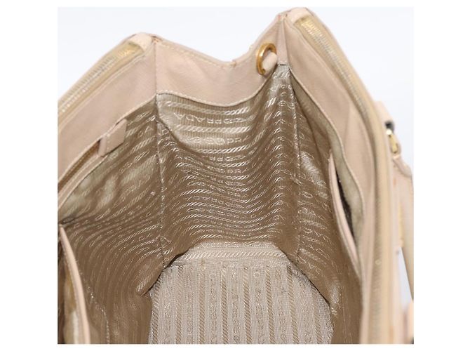 Borsa a mano PRADA Galleria Saffiano 2way Beige Gold Auth 204152A D'oro - vista 21