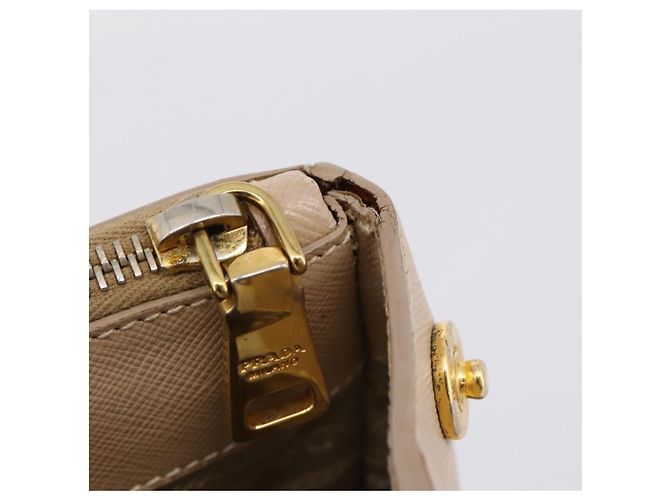 Borsa a mano PRADA Galleria Saffiano 2way Beige Gold Auth 204152A D'oro - vista 24
