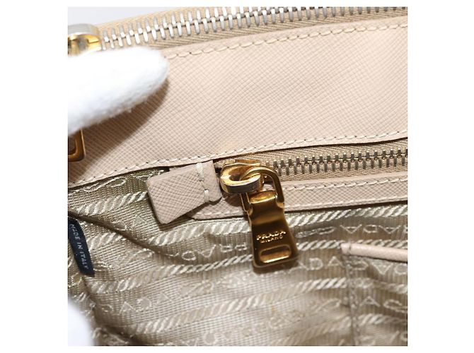 Borsa a mano PRADA Galleria Saffiano 2way Beige Gold Auth 204152A D'oro - vista 25