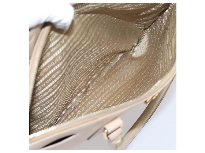 Borsa a mano PRADA Galleria Saffiano 2way Beige Gold Auth 204152A D'oro - vista 28