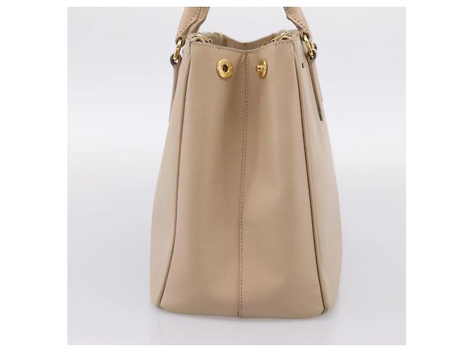 Borsa a mano PRADA Galleria Saffiano 2way Beige Gold Auth 204152A D'oro - vista 3